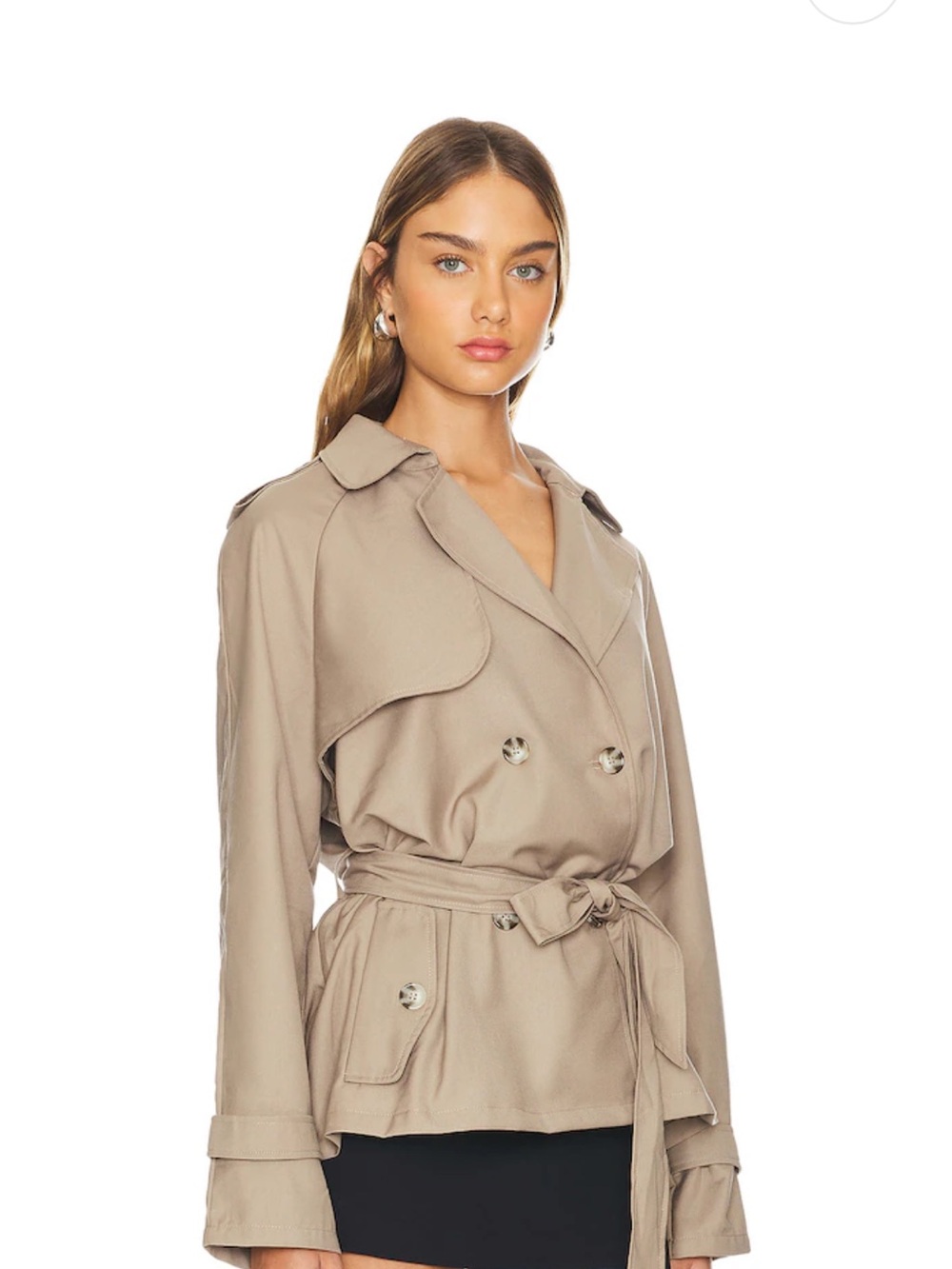 Lioness Beige Trench Coat with Belt